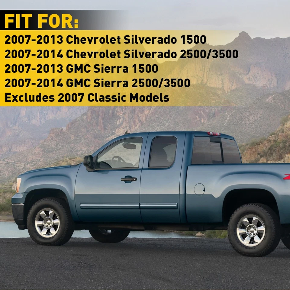 Cubierta de puerta del tanque de combustible de gasolina ABS cromado para Chevy Silverado GMC Sierra 07-14 Foto 2 de 4