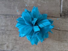 Failsworth Teal Feather Fascinator Hair Clip | Wedding Races Ascot Occasion