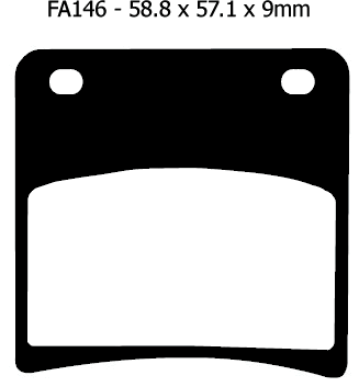 EBC/FA146 Brake Pads (Front) for Suzuki GSX600F 88-97, GSX750F 89-97, GSX1100F - Picture 2 of 2