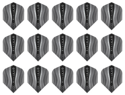 5 Sets Harrows Silika Lumen No.6 Standard Dart Flights   Ships Tracking - Black
