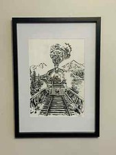 Train Drawing Graphite