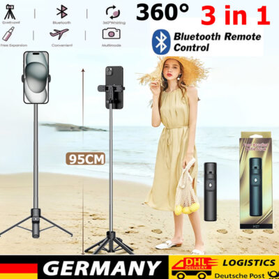 Smartphone Selfie Stick Bluetooth Stativ Teleskop Stange Fernbedienung Handy DHL