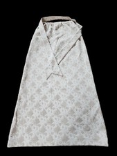 Vintage A-line Beige White Maxi Skirt Union Made in USA Lattice Floral Sparkles
