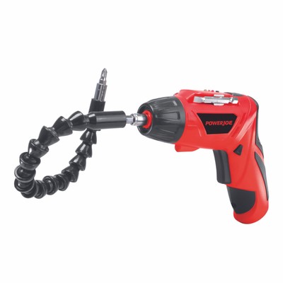 Power Joe Cordless 4-V Pivot Screwdriver13-PC Bit KitFlex BitLED Light