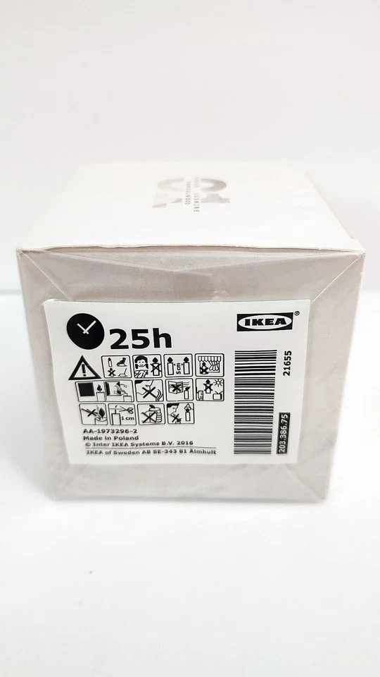 Ikea Friskhet 01 ароматическая свеча в белом стекле льняной бриз 25 часов новый запечатанный - Изображение 4 из 4