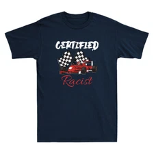 Racer Boost Speedster Certified Retro Racist Certified Race Vintage Mens T-Shirt