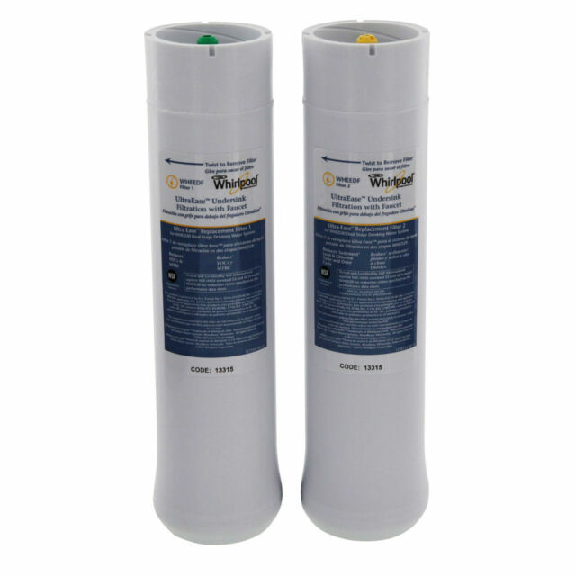 Whirlpool WHEEDF Dual Stage Carbon Block Replacement Water Filters-White Pk Of 2