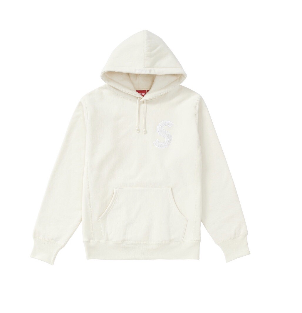 Supreme S Logo Hooded Sweatshirt FW18 Medium Natural Brand Supreme S Logo Hooded Sweatshirt FW18 Medium Natural Brand