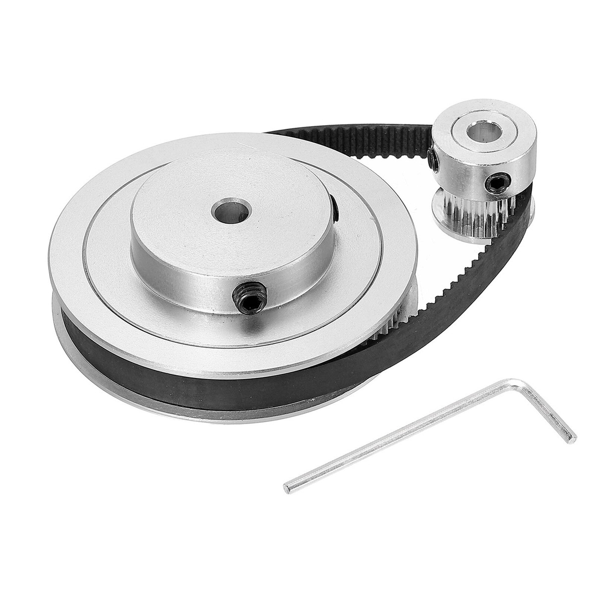 2 Kit Synchronous Wheel 20&60 Teeth 5mm Bore,Aluminum Timing Pulley With Pcs Length 200mm Width 6mm Beltbore 5mm 87943144