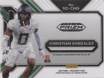 2023 Panini Prizm Draft Picks Christian Gonzalez #SD-CHG for sale