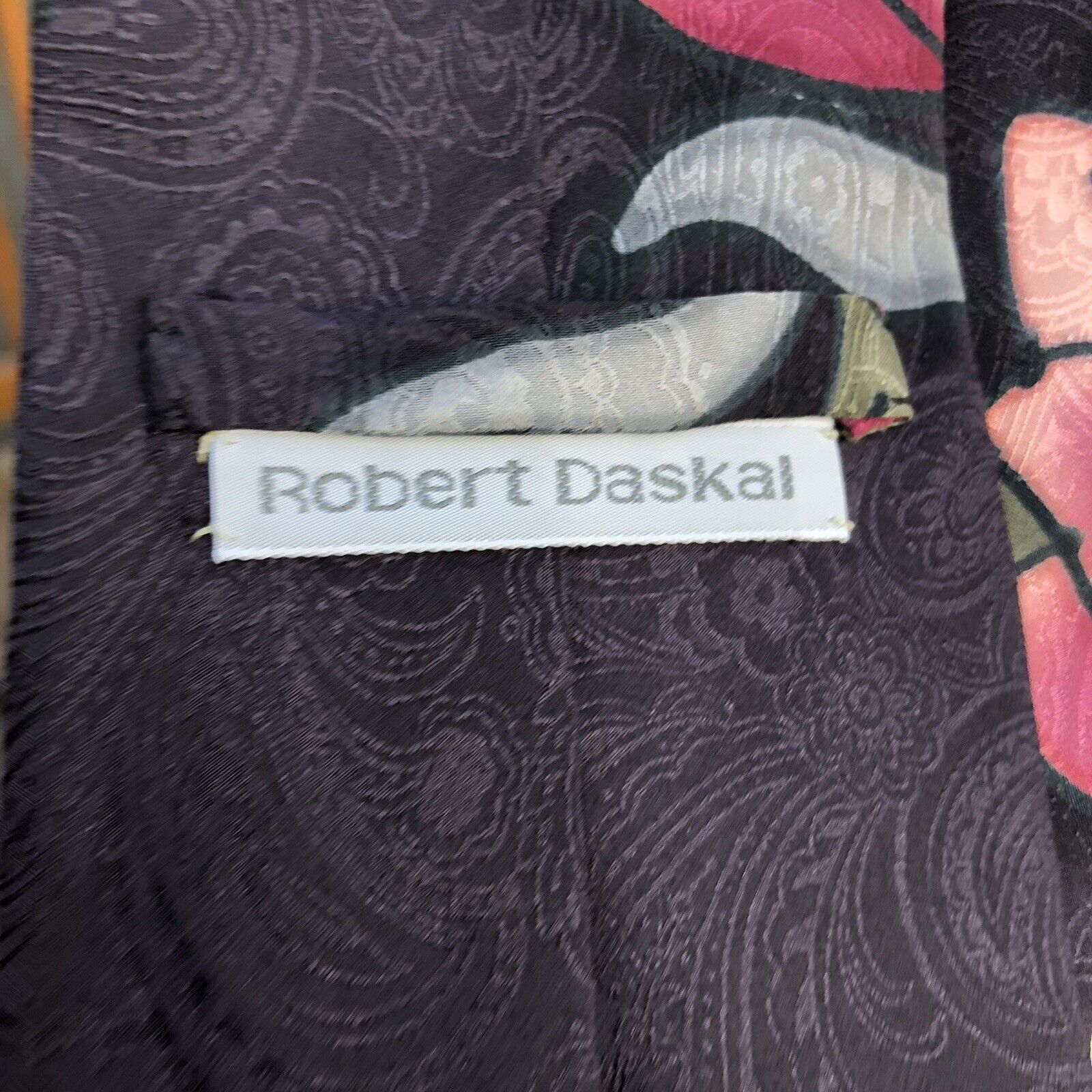 Robert Daskal Silk Tie Hand Painted USA by Rimma … - image 6