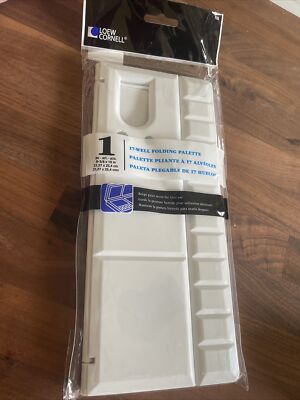 Loew Cornell 950B 17-Well Folding Palette Keeps Paint Moist 10'' x 4.25'' 