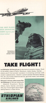 1965 Ethiopian Airlines: Take Flight Vintage Print Ad