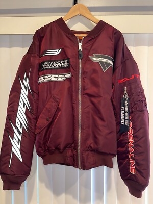 Vetements x Alpha Industries Racing Bomber Jacket Maroon Red | eBay.de