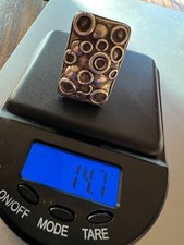 Long Sterling Silver Modernist Circle Ring 14.7 Grams 10.25