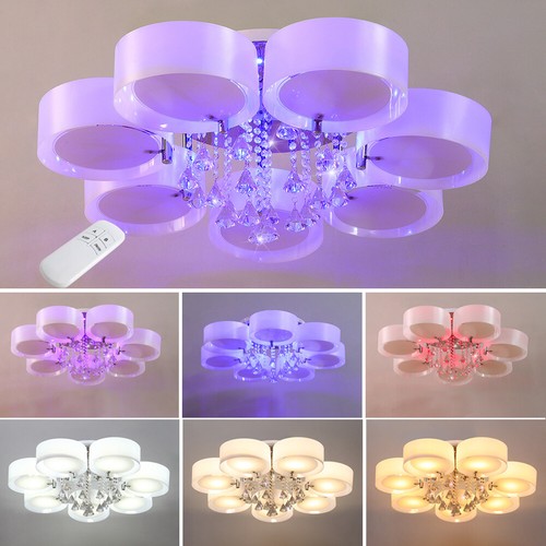 LED Ceiling Light 3/5/7 Head Large Crystal Chandelier Lamp Living Room Lights UK - Picture 26 of 26