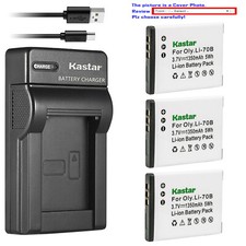 Kastar Battery Slim USB Charger for Olympus Li-70B Olympus FE-4020 D-745 Camera