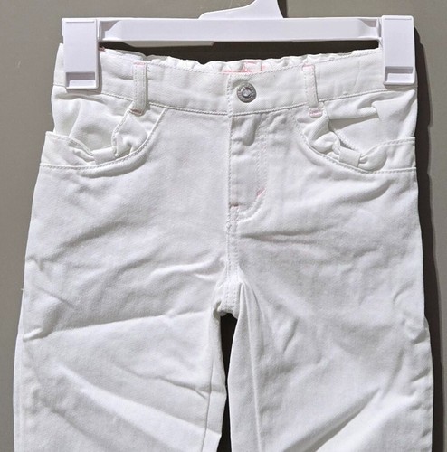 Gymboree 2016 Showers of Flowers Girls 6 Plus White Denim Adjustable Capri Jeans - Picture 2 of 6