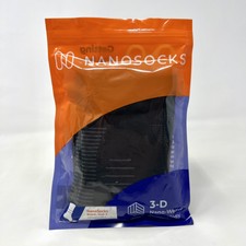 NEW Nanosocks 3D Nano-Weave Technology Nanomx-BK-2 BLACK Size 2 / Medium