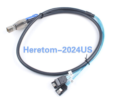 Mini SFF 8644 to 4X SATA Multi-Lane Forward Breakout Splitter Cable 1M US Seller