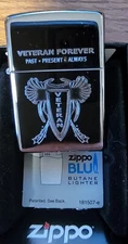 Zippo 28054 Proud to Be a Veteran High Polish Chrome New in Original Box 2011