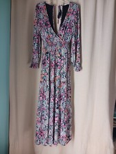 Lovestitch Bohemian Maxi Floral Dress Size M Long Sleeve Boho 