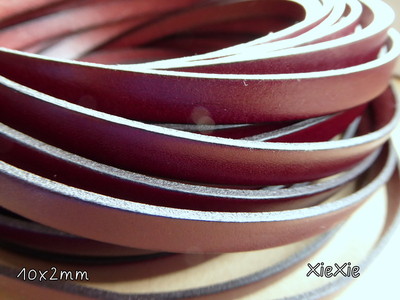 1m Lederband 10x2mm barberry farben