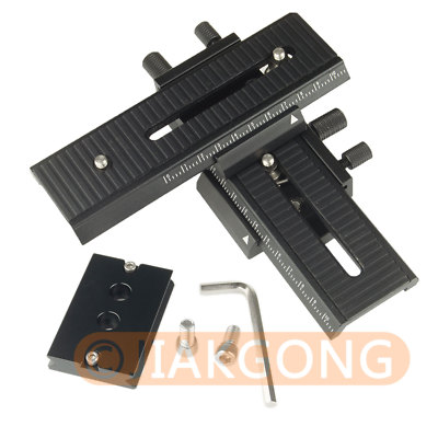 DSLRKIT 4 way Macro Shot Focusing Focus Rail Slider with Quick Release Plate Set