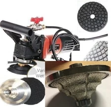 Wet Granite Concrete Polisher 1 1/4" Triple Waterfall Bullnose 17 Polishing Pad 