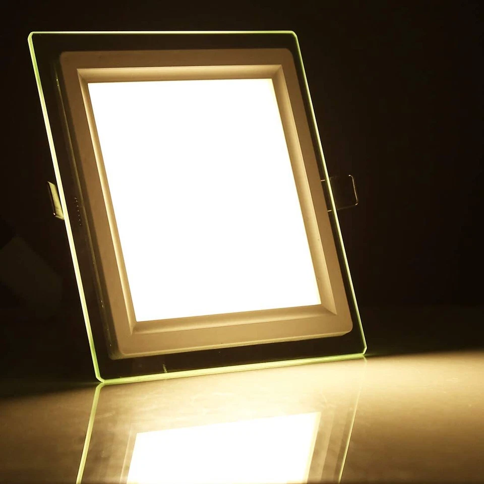 Faretto Da Incasso Vetro LED Quadrato da 6 9 12 18 20 24W Lampada Faro Soffitto - Immagine 3 di 4