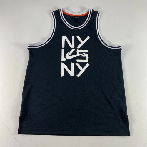 Nike Jersey Mens Large Black Standard Issue NY vs NY Basketball CW6681-010