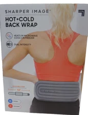 Sharper Image - Hot + Cold Back Wrap, Dual Intensity Soft Fabric, 53" Length