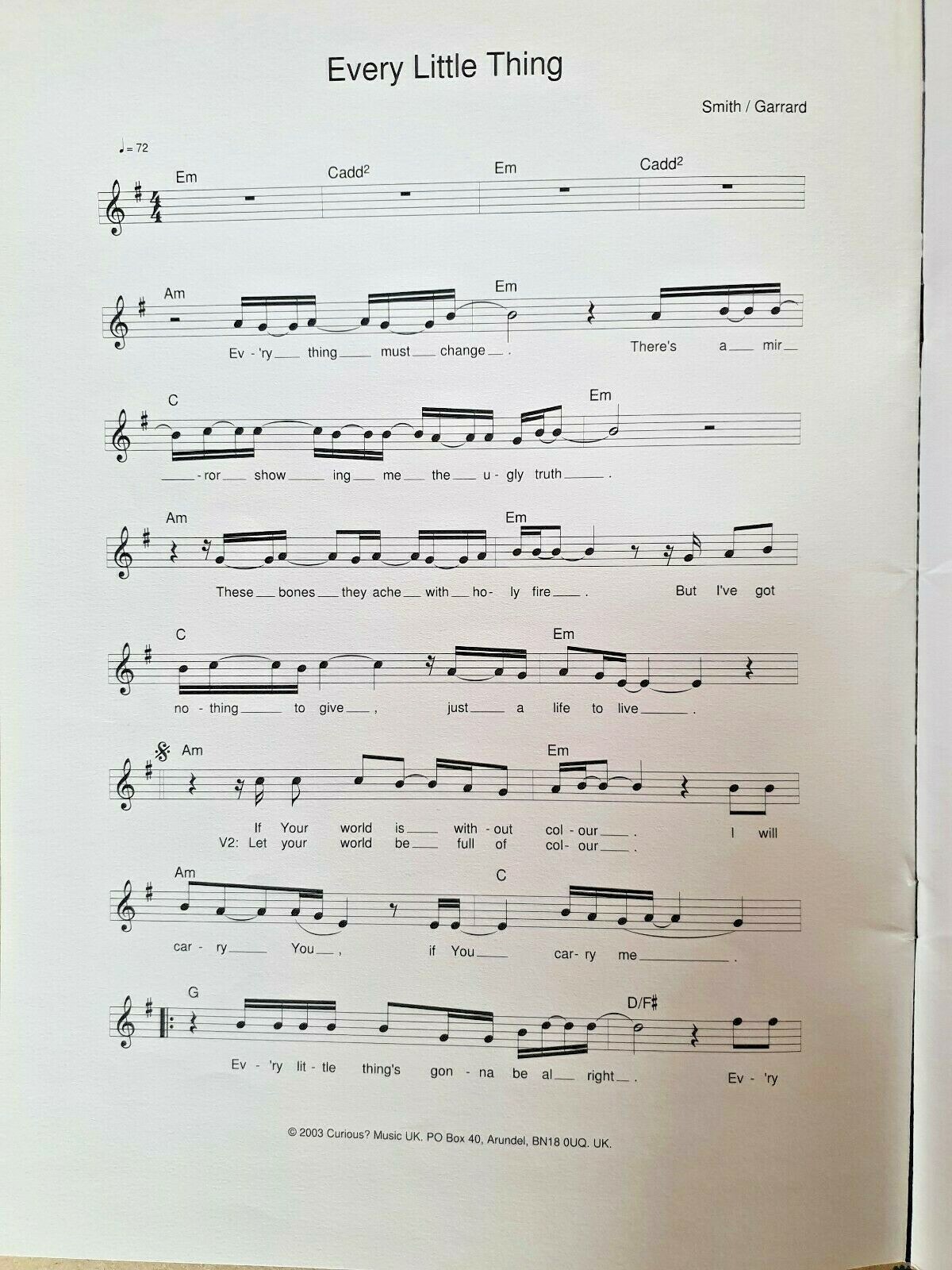 Delirious, World Service Songbook, Sheet Music Book (Furious Records