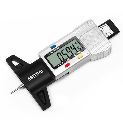 Tire Tread Depth Gauge, LCD Digital Tire Tread Depth Gauge Tool with Inch and Mi