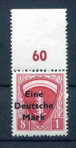 DR-3.Reich TAX STAMP 1 Mark OBERRAND LUXURY UNFOLDED ** MNH Mint