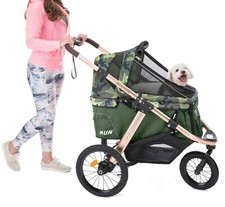 HPZ  PET ROVER RUN Performance Jogging Sports Stroller for Dogs  Cats - Green