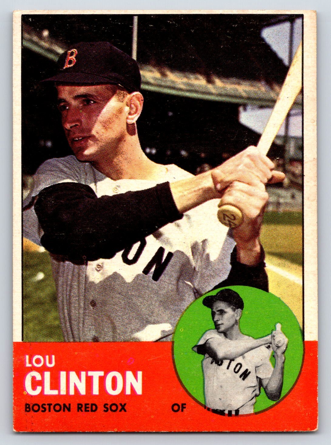 1963 Topps 96 Lou Clinton  Boston Red Sox VGEX-EX 12259