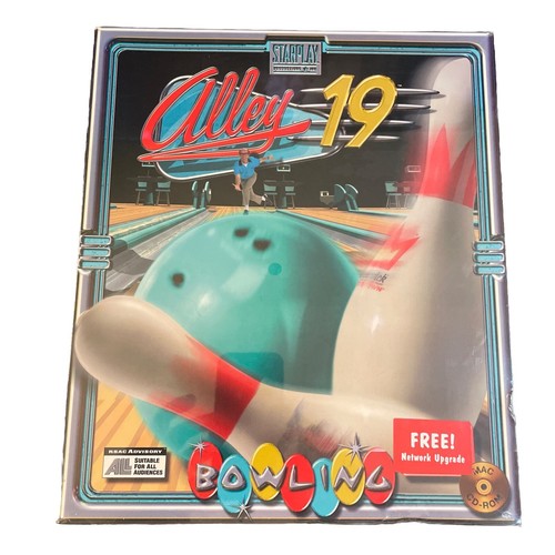 Alley 19 Bowling Mac CD-ROM Big Box Computer Game Starplay Retro Sealed RARE - Picture 1 of 8