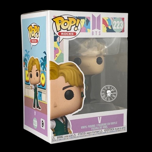 Funko Pop + Protector! Rocks #223 BTS V *Mint-In-Stock* - Picture 8 of 12