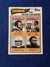 1982 Topps - Team Leaders Lester Hayes, Rod Martin, Kenny King #185 (RC)