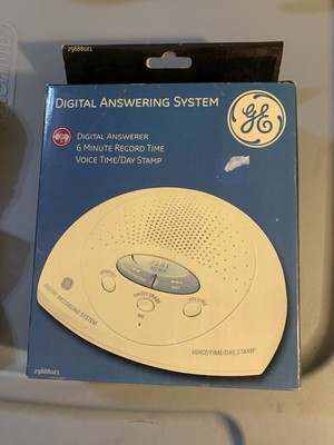 GE Digital Answering System 6 Minute Record Time Voice Time/Day Stamp  29888GE1
