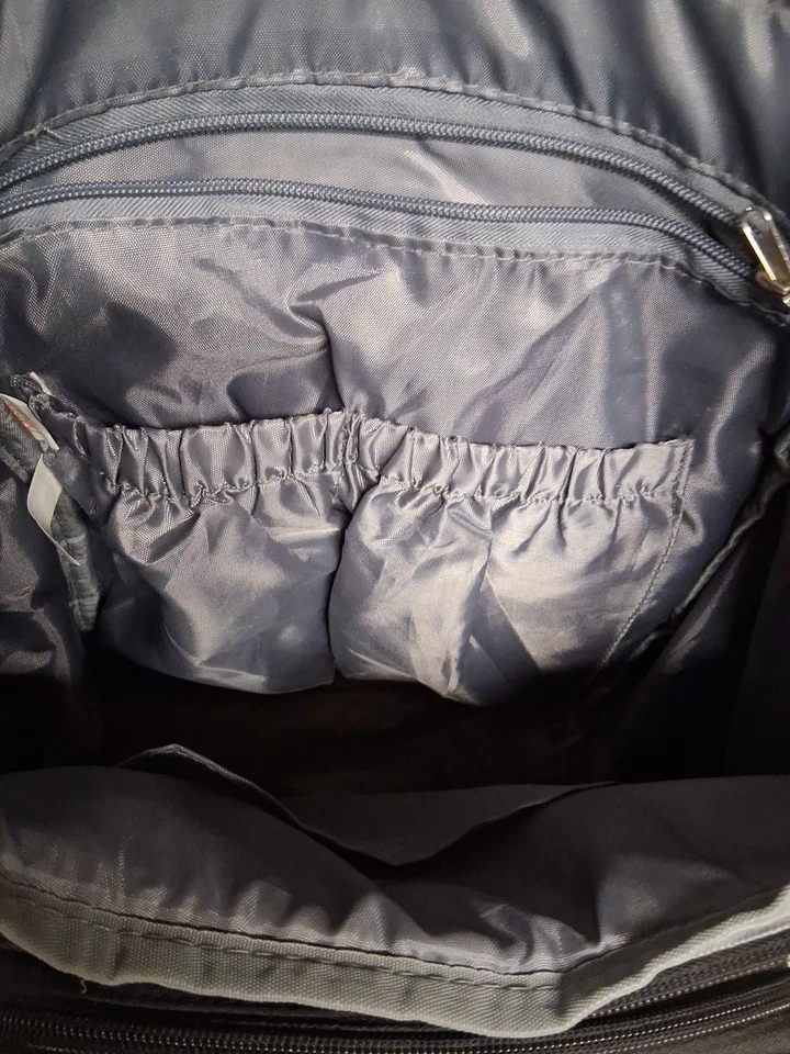 迪士尼宝贝米妮老鼠尿布袋背包灰色/粉红色宽敞时尚-全新! — 第 3/4 张图片