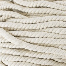 10 Feet 1/2 Inch Natural Super Soft 3 Strand Twisted Cotton Rope for Crafts