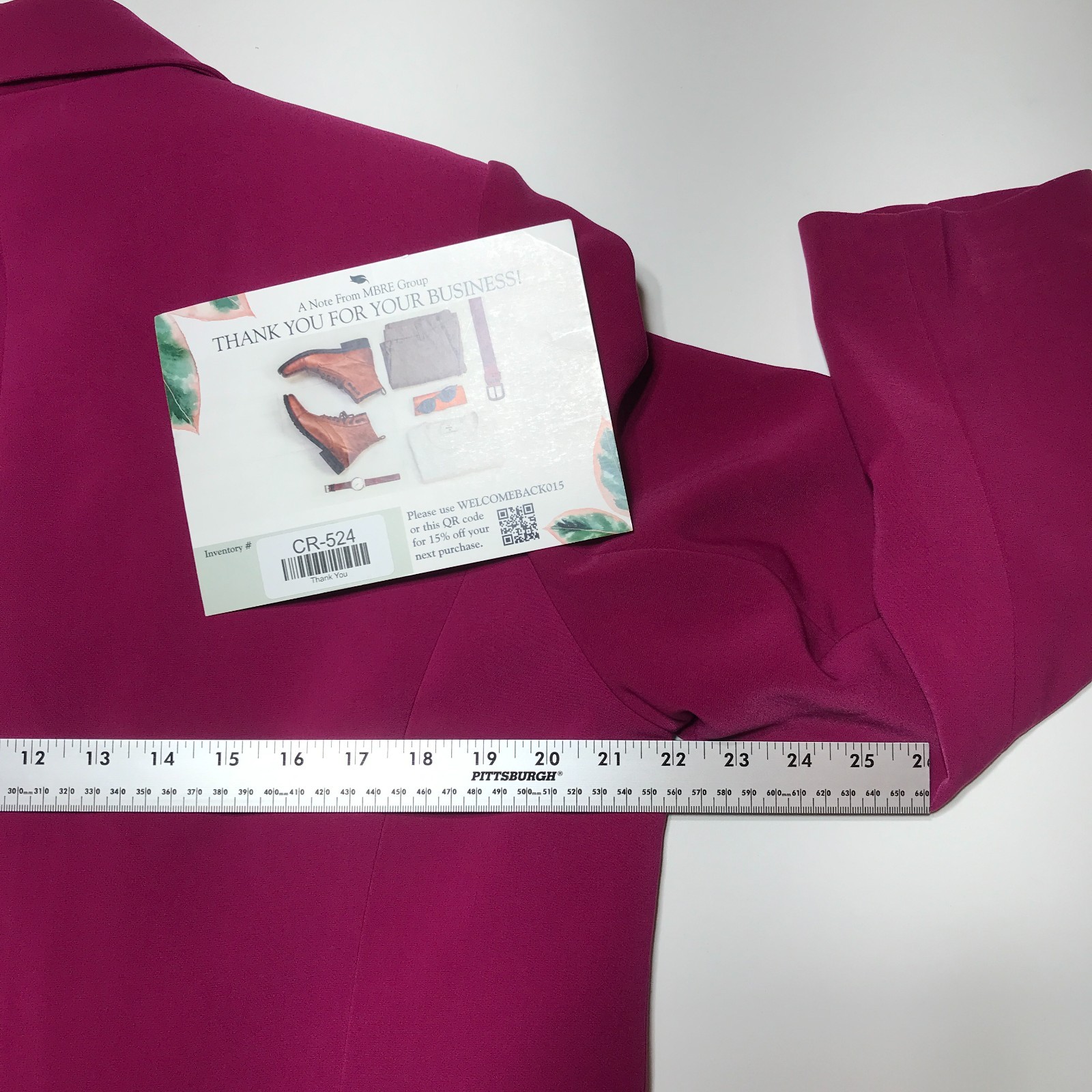 Le Suit Two Piece Womens 14W Purple Lined Blazer Jacket & Pencil Skirt *Stain*