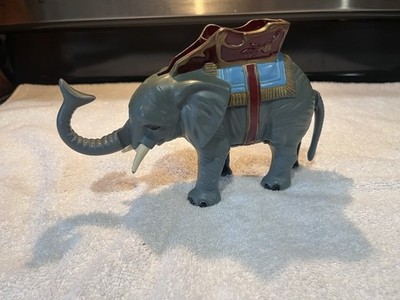 Vintage 1975 Old time Plastic Mechanical Elephant Bank Hong Kong