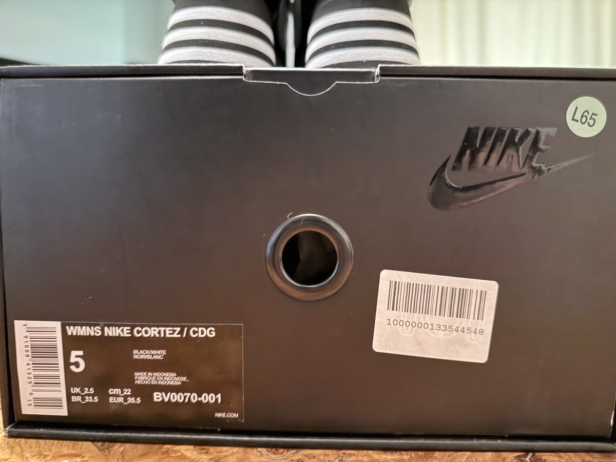 NIKE x Comme Des Garcons CDG platform Cortez sneakers Black US 5
