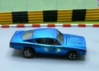 vintage used hot wheels redline custom barracuda in blue, darker than pictured