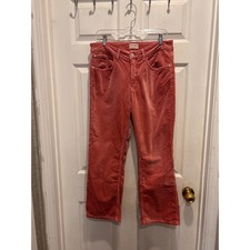 Pilcro Anthropologie Womens Corduroy Straight Leg Pants Pink Size 32 Boho Anthro