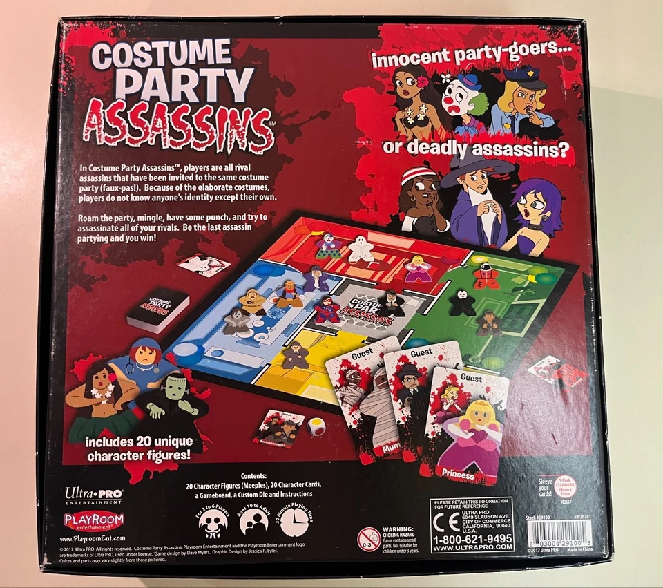 Fantasia Festa Assassinos Jogo de Tabuleiro, Entretenimento em Sala de Jogos, Completo, Idade 10+ - Imagem 3 de 4