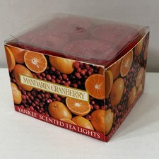 Yankee Candle Mandarin Cranberry 12 Scented Tea Lights Unused Candles